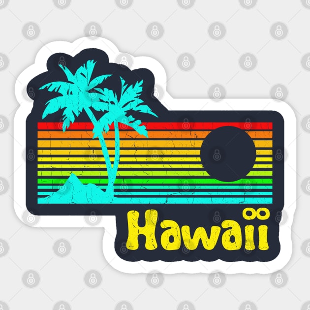 '80s Retro Vintage Hawaii (distressed look) Sticker by robotface